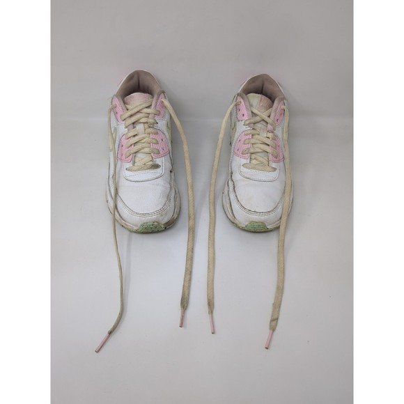 Big Kid's Nike Air Max 90 LTR SE Summit White‎ Pink DQ0276-100 Girls Size 5.5Y - Picture 8 of 10